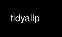 Run tidyallp in OnWorks free hosting provider over Ubuntu Online, Fedora Online, Windows online emulator or MAC OS online emulator