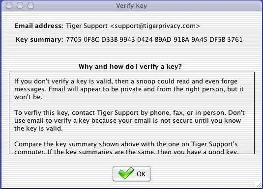 Download web tool or web app Tiger Envelopes - mail encryption