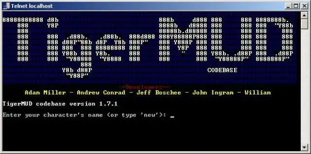 Download web tool or web app TigerMUD to run in Windows online over Linux online