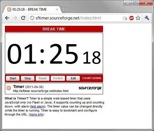 Download web tool or web app Timer