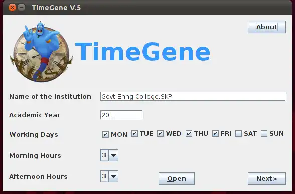 Download web tool or web app TimeTableGenerater