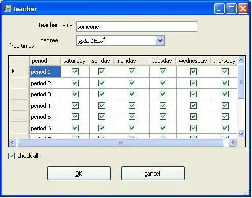 Download web tool or web app Time Tabling Tool for educational tables