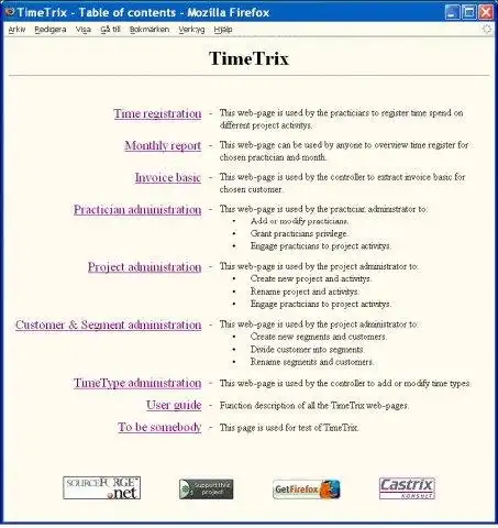 Download web tool or web app TimeTrix