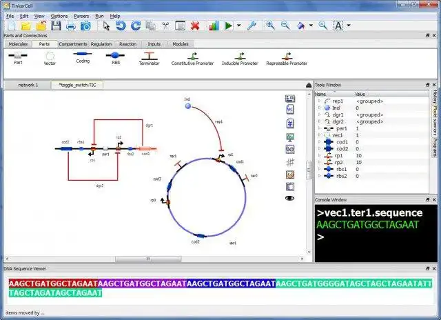 Download web tool or web app TinkerCell : CAD for Synthetic Biology