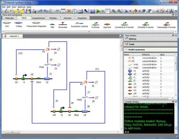 قم بتنزيل أداة الويب أو تطبيق الويب TinkerCell: CAD for Synthetic Biology للتشغيل في Linux عبر الإنترنت