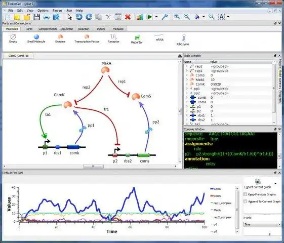 قم بتنزيل أداة الويب أو تطبيق الويب TinkerCell: CAD for Synthetic Biology للتشغيل في Linux عبر الإنترنت