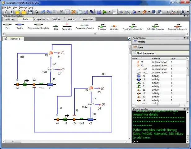 Unduh alat web atau aplikasi web TinkerCell : CAD untuk Biologi Sintetis untuk dijalankan di Windows online melalui Linux online
