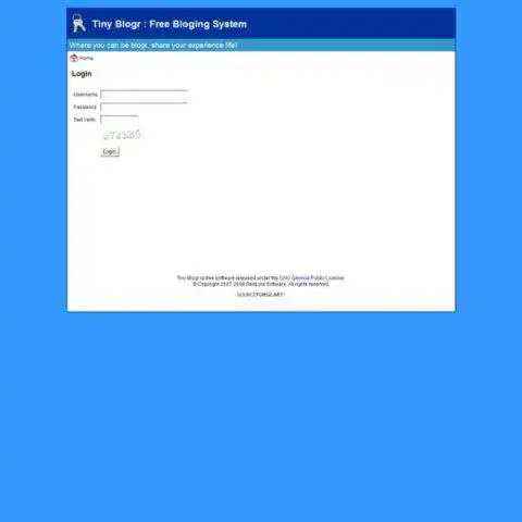 Mag-download ng web tool o web app na Tiny Blogr