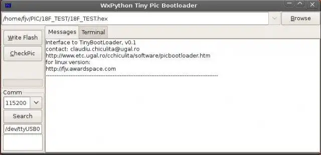 Download web tool or web app Tiny Pic Bootloader for Linux to run in Linux online