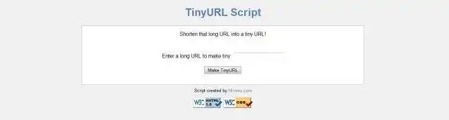 Download web tool or web app TinyURL PHP Script
