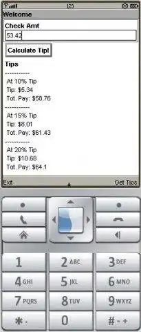 Download web tool or web app Tip Calculator for Mobiles