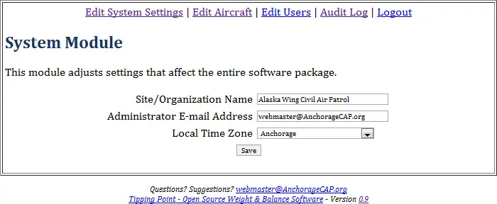 Download web tool or web app TippingPoint - Aircraft Weight  Balance