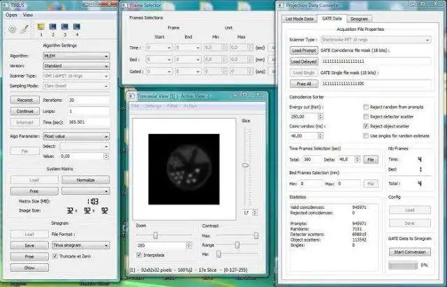 Pobierz narzędzie internetowe lub aplikację internetową TIRIUS -Tomographic Image Reconstruction, aby działać w systemie Windows online przez Internet w systemie Linux