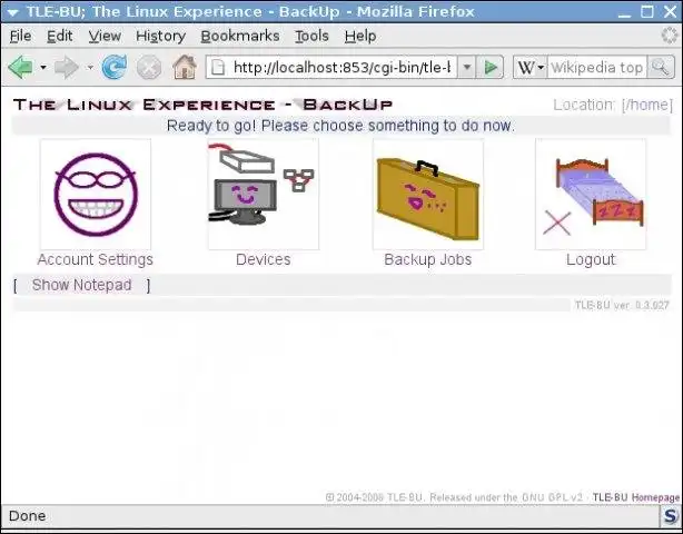 Download web tool or web app TLE-BU; The Linux Experience Back-Up