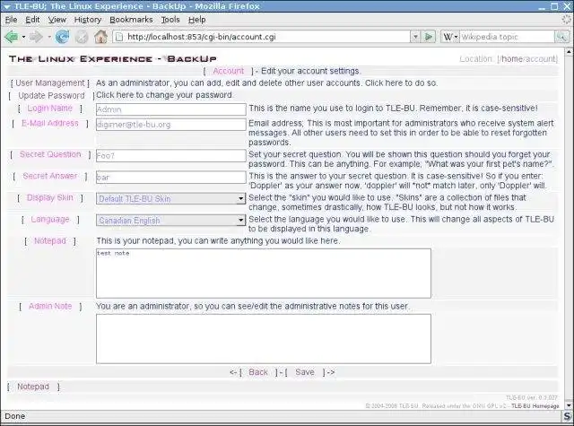 Download web tool or web app TLE-BU; The Linux Experience Back-Up