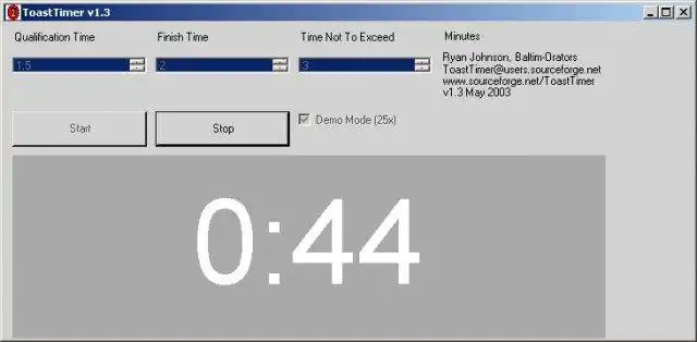 Download web tool or web app ToastTimer traffic light speech clock to run in Windows online over Linux online