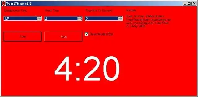 Download web tool or web app ToastTimer traffic light speech clock to run in Windows online over Linux online