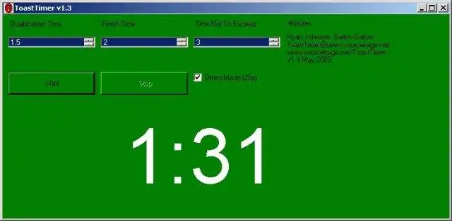 Descărcați instrumentul web sau aplicația web ToastTimer ceasul de vorbire a semaforului pentru a rula în Windows online prin Linux online