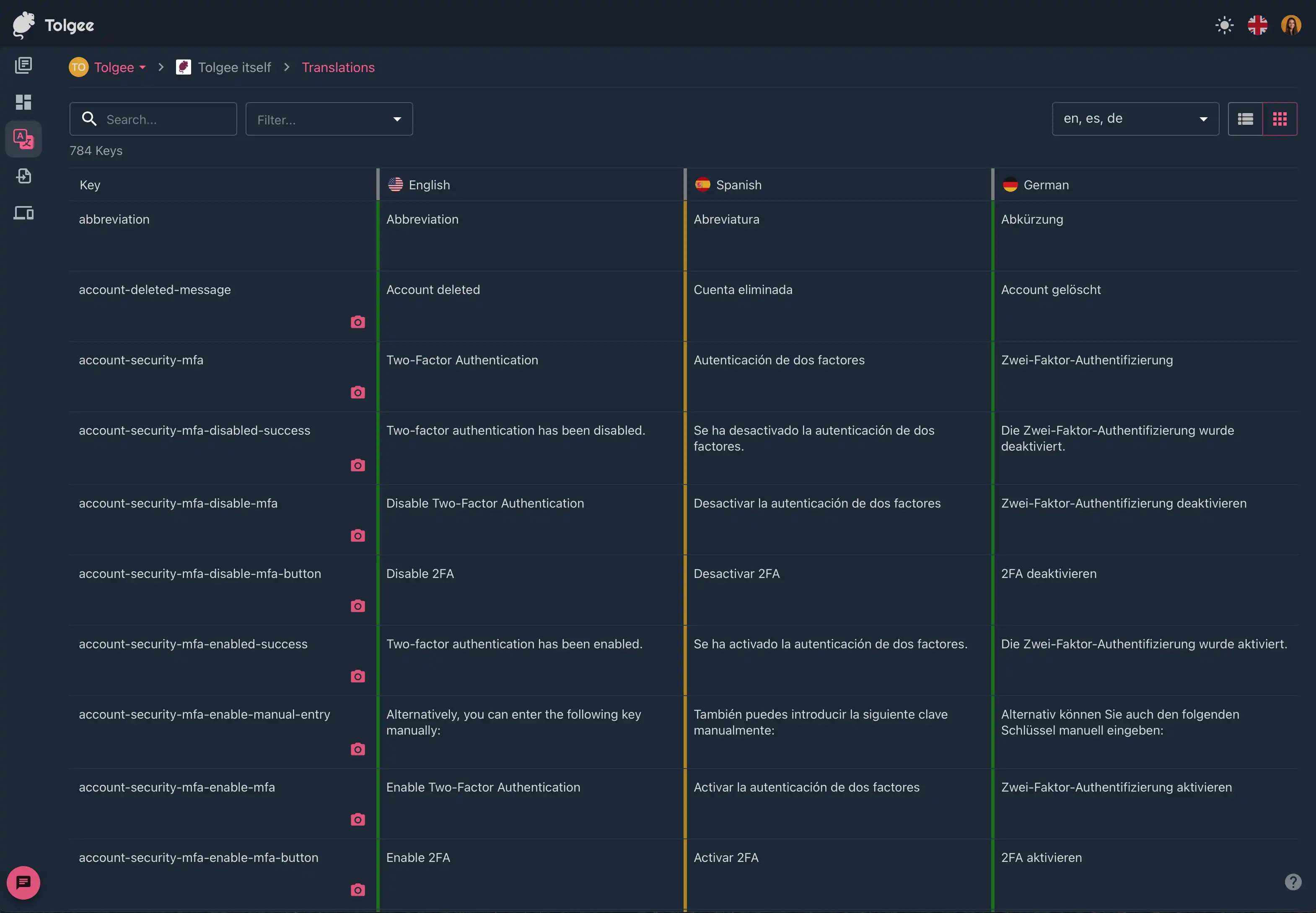 قم بتنزيل أداة الويب أو تطبيق الويب tolgee-platform