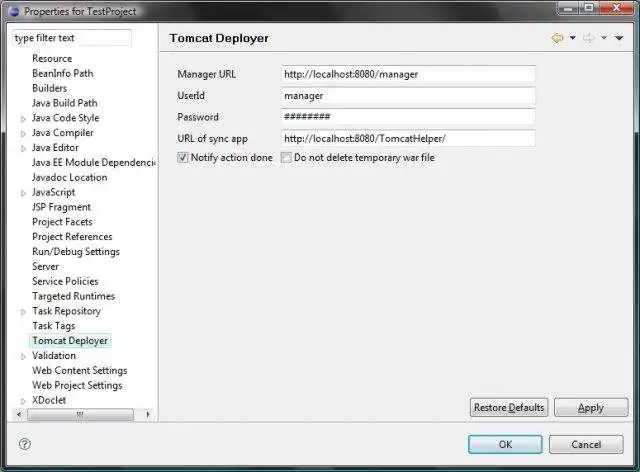 Download web tool or web app Tomcat Deployer