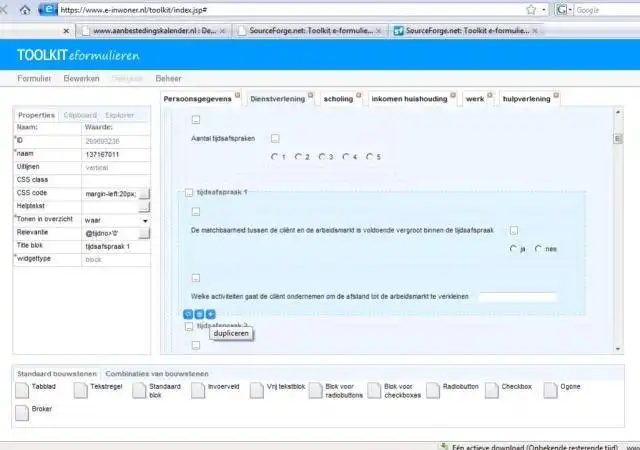 Загрузите веб-инструмент или веб-приложение Toolkit e-Formulieren