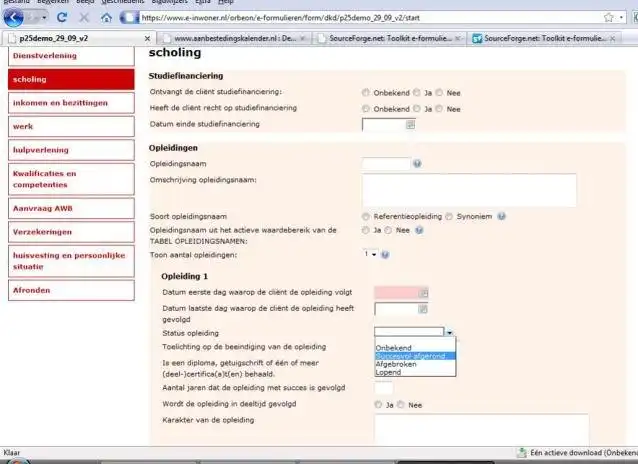 Загрузите веб-инструмент или веб-приложение Toolkit e-Formulieren