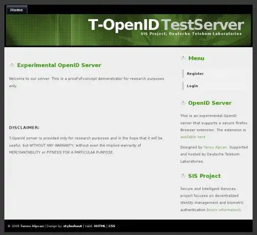 Web aracını veya web uygulamasını indirin T-OpenID