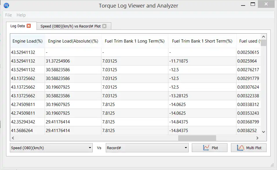 Загрузите веб-инструмент или веб-приложение Torque Log Viewer and Analyzer