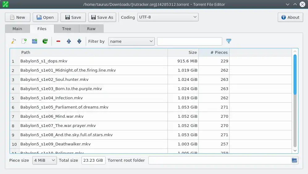 Download webtool of web-app Torrent File Editor