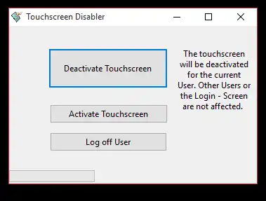 Download web tool or web app Touchscreen Disabler