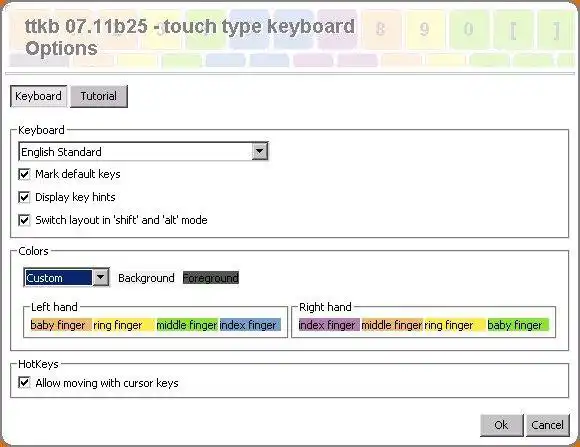 Download web tool or web app touch type keyboard