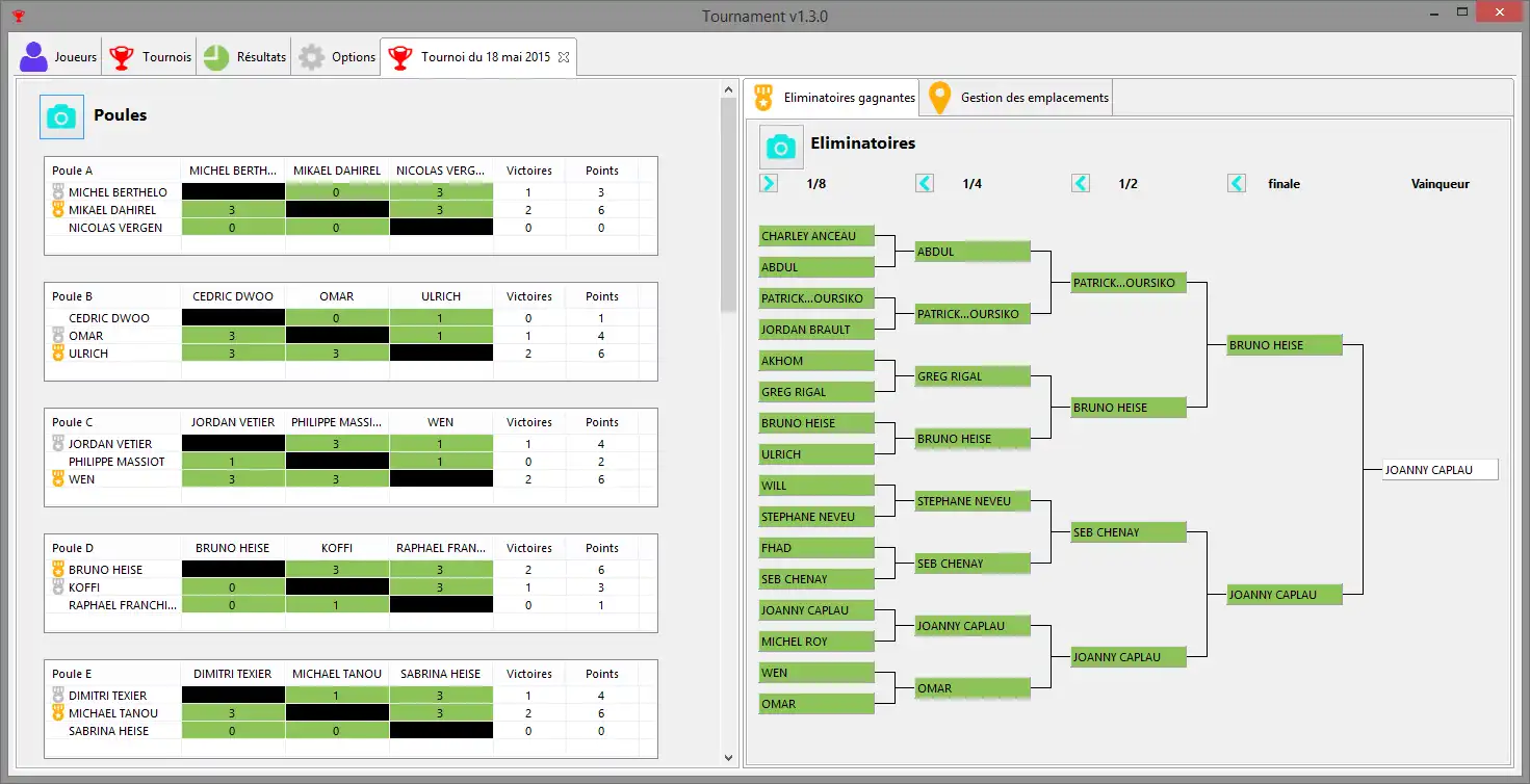 Download web tool or web app tournament