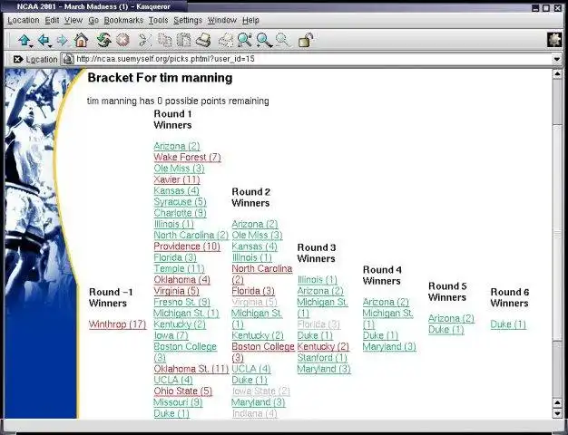 Download web tool or web app Tournament Tracker to run in Linux online