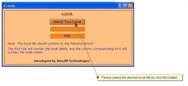 Download web tool or web app toXML