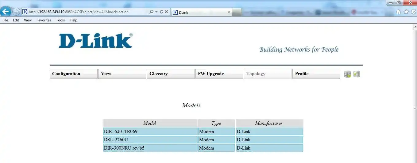 Загрузите веб-инструмент или веб-приложение TR-069 D-Link