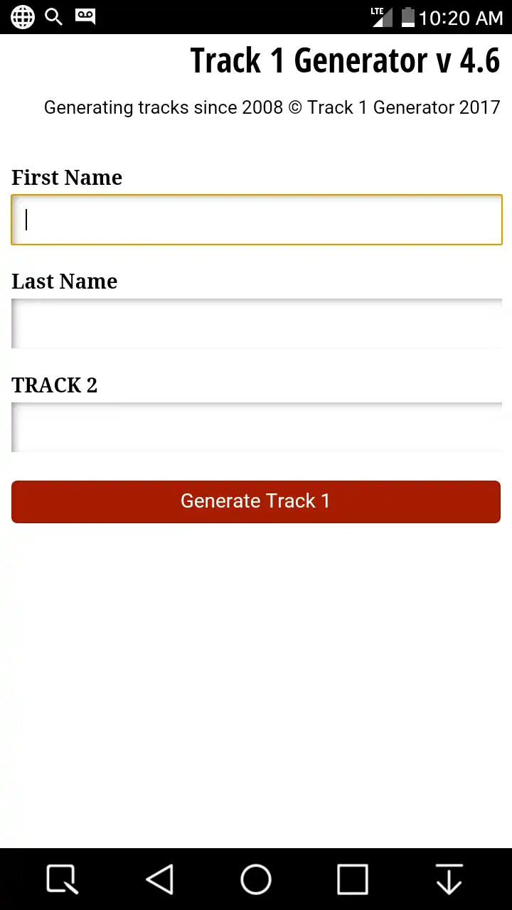 Download web tool or web app Track -1-Generator-2017