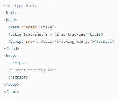 Download web tool or web app tracking.js