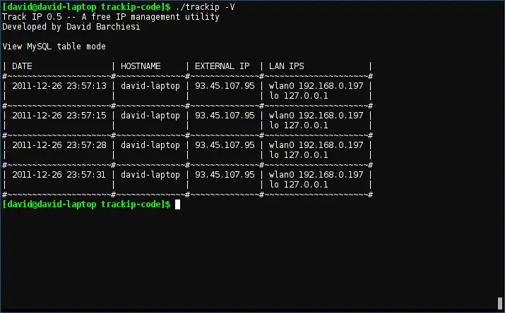 Web ツールまたは Web アプリをダウンロード IP を追跡