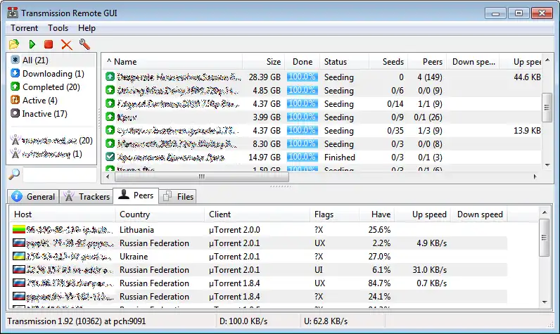 Download webtool of webapp Transmission Remote GUI