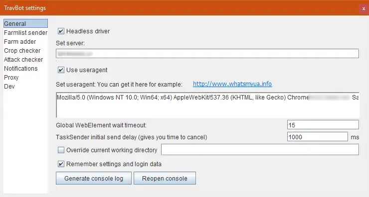 Download web tool or web app TravBot travian bot to run in Windows online over Linux online