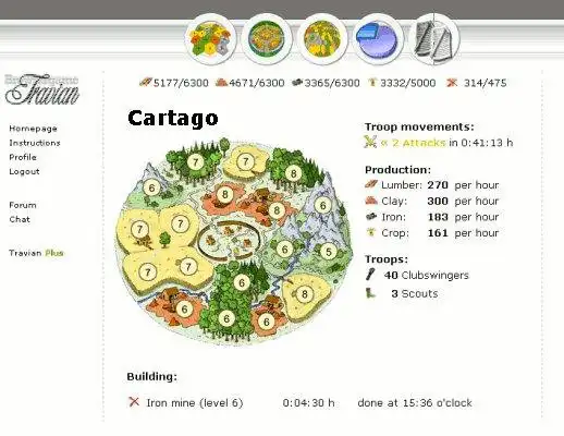 Download web tool or web app Travian Clone