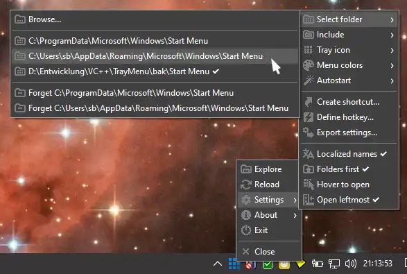 Tải xuống công cụ web hoặc ứng dụng web TrayMenu