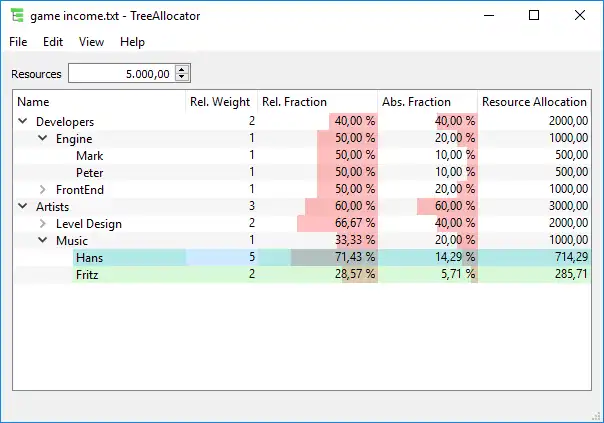 Download web tool or web app TreeAllocator