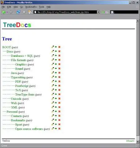 Download web tool or web app TreeDocs