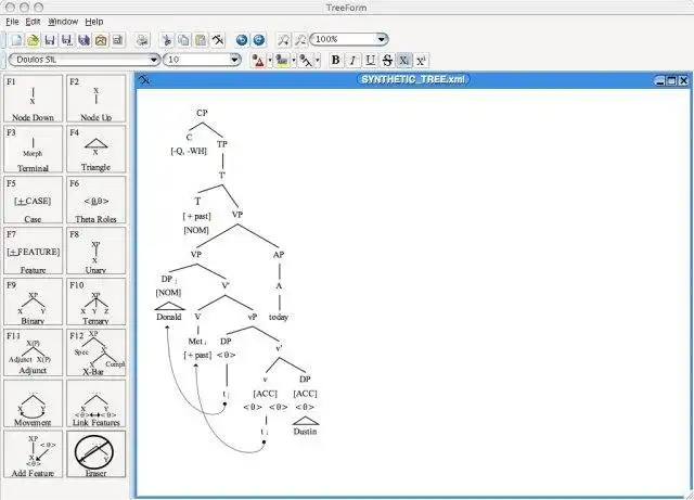 Download web tool or web app TreeForm Syntax Tree Drawing Software