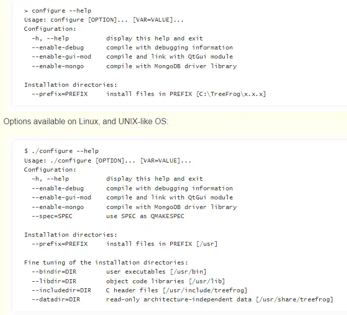 Descărcați instrumentul web sau aplicația web TreeFrog Framework