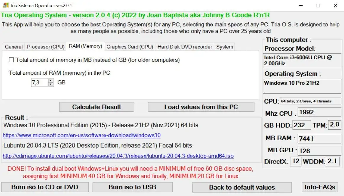 Download web tool or web app Tria Sistema Operatiu