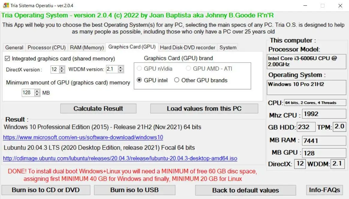 Download web tool or web app Tria Sistema Operatiu