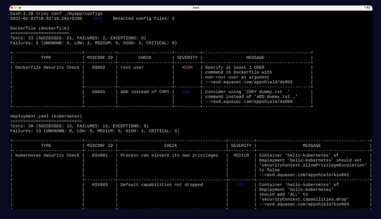 Baixe a ferramenta da web ou o aplicativo da web Trivy