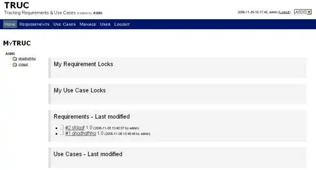 Download web tool or web app TRUC - Tracking Requirements  Use Cases